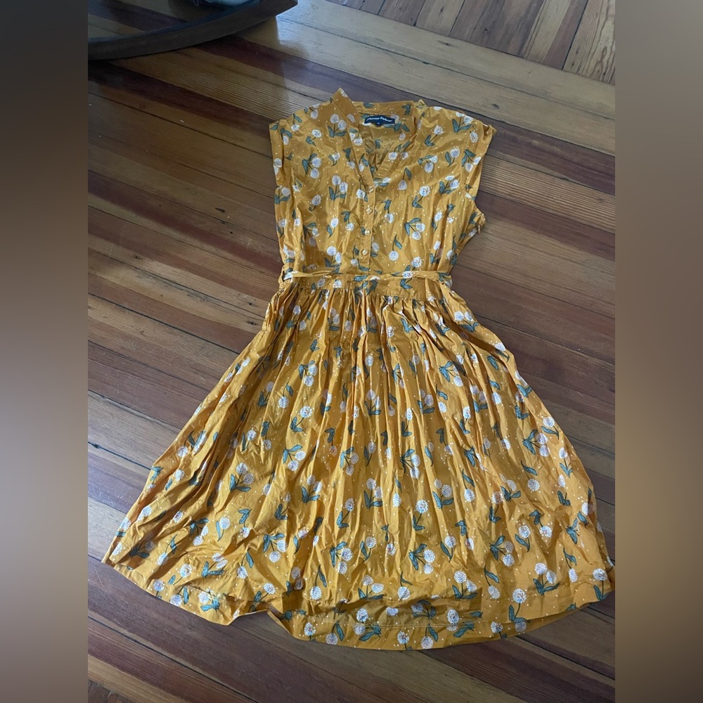 Princess Highway Mustard Floral Midi Dress